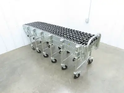 NestaFlex 275  18"W x 23' Expandable Gravity Flex Conveyor Plastic Skatewheel