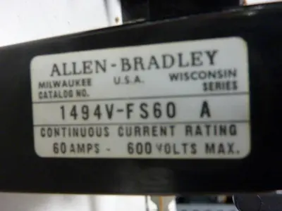 USED ALLEN BRADLEY 1494V-DS30 SER A