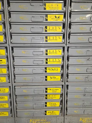 79 Kimbal sliding drawers - 7 total stacks ALL are 3/4 to fully stocked