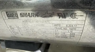 USED 2009 WEG SHARK 00318EP3ESS182TC