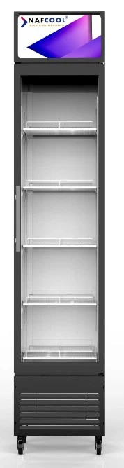 168-0011 AC-SDGR 15” Slim Glass 1 Door Self Contained Cooler