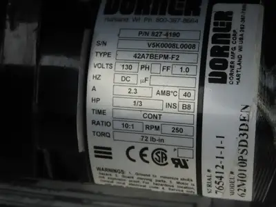 Dorner 2100 Series Belt Conveyor 15"x 95"L Variable Speed Drive 115V 135FPM
