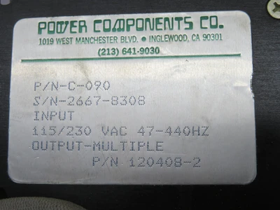 Used POWER COMPONENTS _UNKNOWN_ Power Supplies Texas US | OCO Industrial #1686819