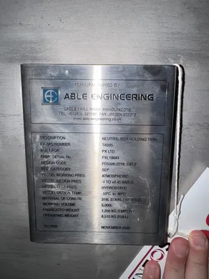 Used 2020 Able Engineering 5,000 LITRE Stainless Steel Tanks GB | Perry Equipment #1464127