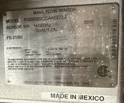 EMERSON MICRO MOTION F050S322CCAAEZZZZ MISCELLANEOUS | EcReCon Inc (4)