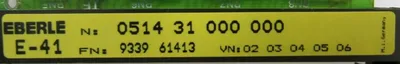 NEW EBERLE 0514-31-000-000 INPUT MODULE E-41 051431000000
