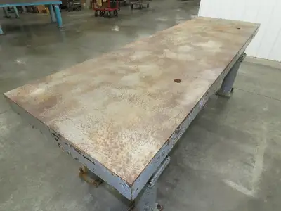 4" Thick Top Steel Fabrication Welding Layout Table Work Bench 103"x31.5"x36"