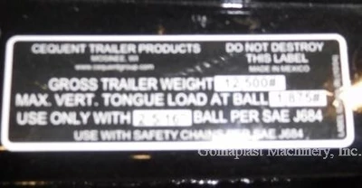 2015 Black Corn Pro 14′ Equipment Trailer, Item # 1795