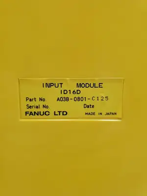 Used FANUC A03B-0801-C125 (ID16D) INPUT MODULE PLC Input & Output South Carolina US | Palmetto Automation #1519413
