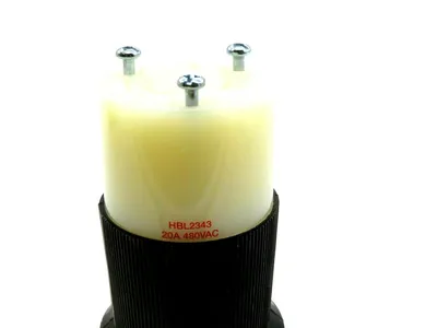 NEW HUBBELL HBL2343 CONNECTOR 20AMP 480VAC 2 POLE