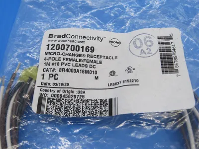 NEW MOLEX WOODHEAD 8R4000A16M010 MICRO-CHANGE RECEPTACLE