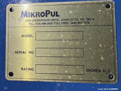 Used MIKRO CORPORATION _UNKNOWN_ Dust Collectors Illinois US | Aaron Equipment #1348258