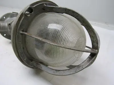 Crouse Hinds  Vintage Electric Light Fixture For Hazardous Locations 9" Dia.