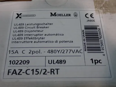 New | in-Stock EATON FAZC15/2RT Circuit Breakers | HGR 24 #731967