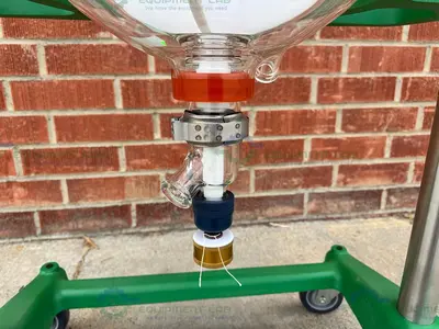 New | in-Stock CHEMGLASS 50 LITER JACKETED GLASS REACTOR W/ ZERO DEAD SPACE DRAIN VALVE MFG 20 Reactors California US | Equipment Lab #1266141