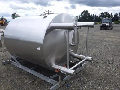 (2) Available - Previously sold 20 bbl/2500L/660Gal jacketed brite tank