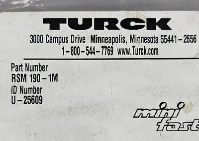 TURCK RSM 190-1M Cordset. Loc5D-21