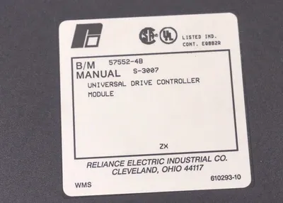 USED RELIANCE ELECTRIC 57552-4B UNIVERSAL DRIVE CONTROLLER MODULE S-3007