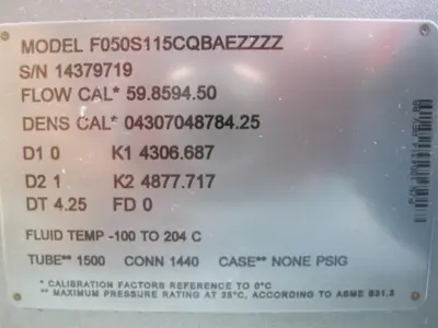 NEW Micro Motion F050S115CQBAEZZZZ