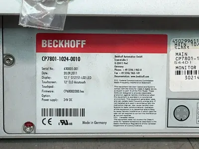 New | in-Stock 2011 BECKHOFF CP780110240010 Automation Control (HMI) Ohio US | HGR 24 #1326024