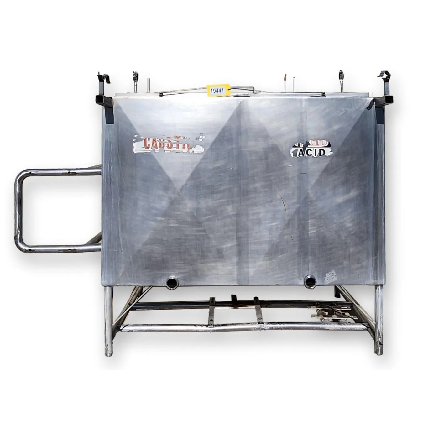 Used Dual Chamber Stainless Steel Liquid Holding Tank - 670 Gallon Cap.