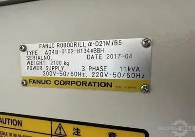 USED 2017 FANUC ROBODRILL A D21MIB5