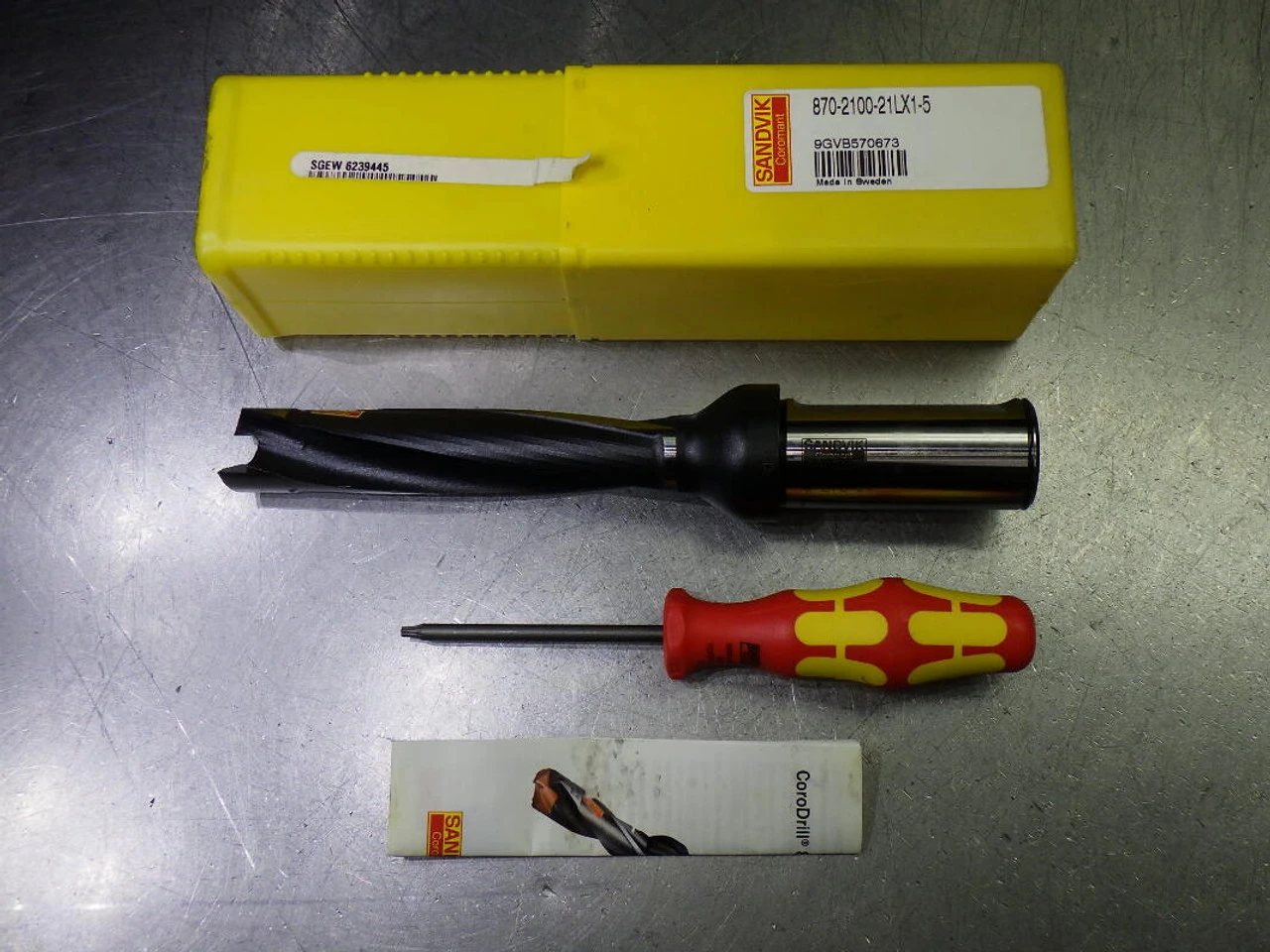 Sandvik 21-21.99mm Coolant Thru Indexable Drill 1" Shank 870-2100-21LX1-5 (LOC2472)