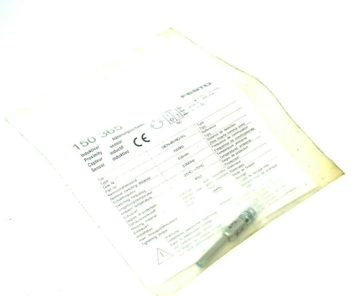 NEW FESTO SIEN-4B-NO-S-L PROXIMITY SENSOR 150365 SIEN4BNOSL