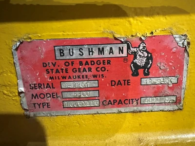 BUSHMAN 5500 6,000LBS. SHEET LIFTER