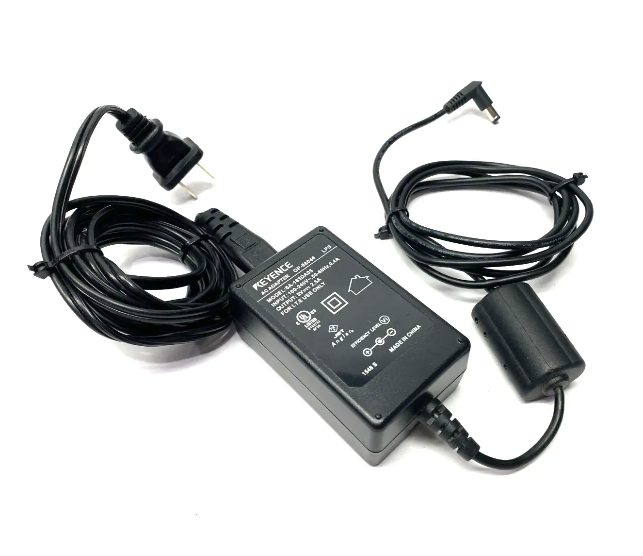 Used KEYENCE CODE READER AC ADAPTER 100-240V .4A Connector Accessories | Maverick Industrial Sales #1101228