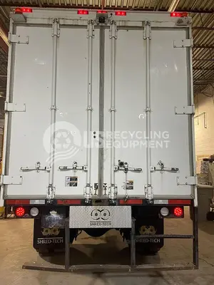 USED SHRED-TECH 25GT SHREDDER WITH CART TIPPER