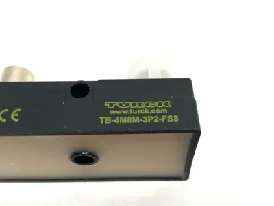 USED TURCK PASSIVE JUNCTION BOX, 4-PORT M8 3-PIN, M12 HOME, U2-28307