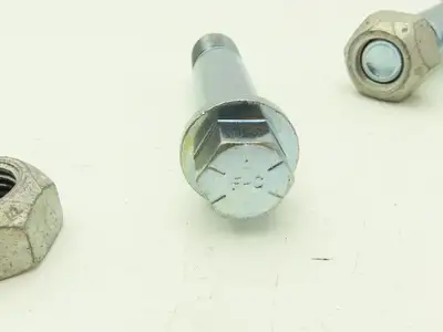 7/8"-9 Grade 8 Hex Head Cap Screw 4" Flange Head Bolt & Nut Alloy  Lot of 8