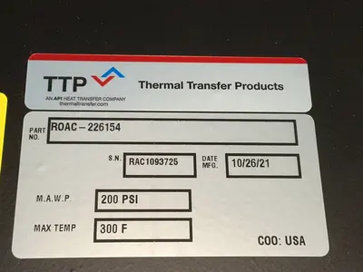 Used 2021 THERMAL TRANSFER PRODUCTS ROAC226154 Chemical & Process Equipment Ohio US | HGR 24 #1506901