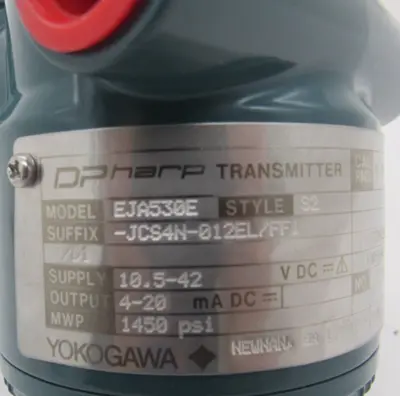 NEW YOK0GAWA EJA530E-JCS4N-012EL/FF1 PRESSURE TRANSMITTER EJA530EJCS4N012ELFF1