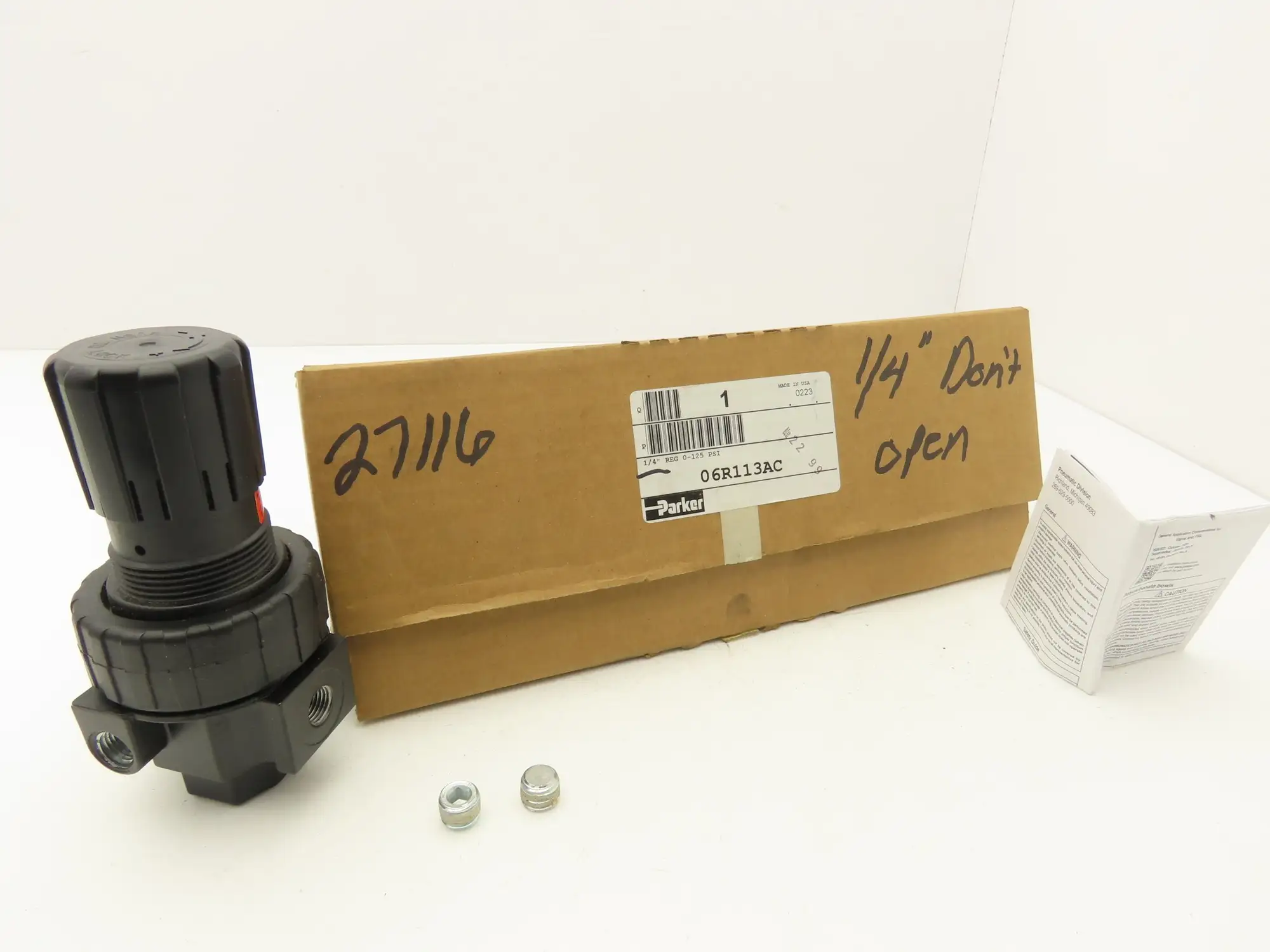 Parker 06R113AC Pneumatic Air Pressure Regulator 1/4" NPT