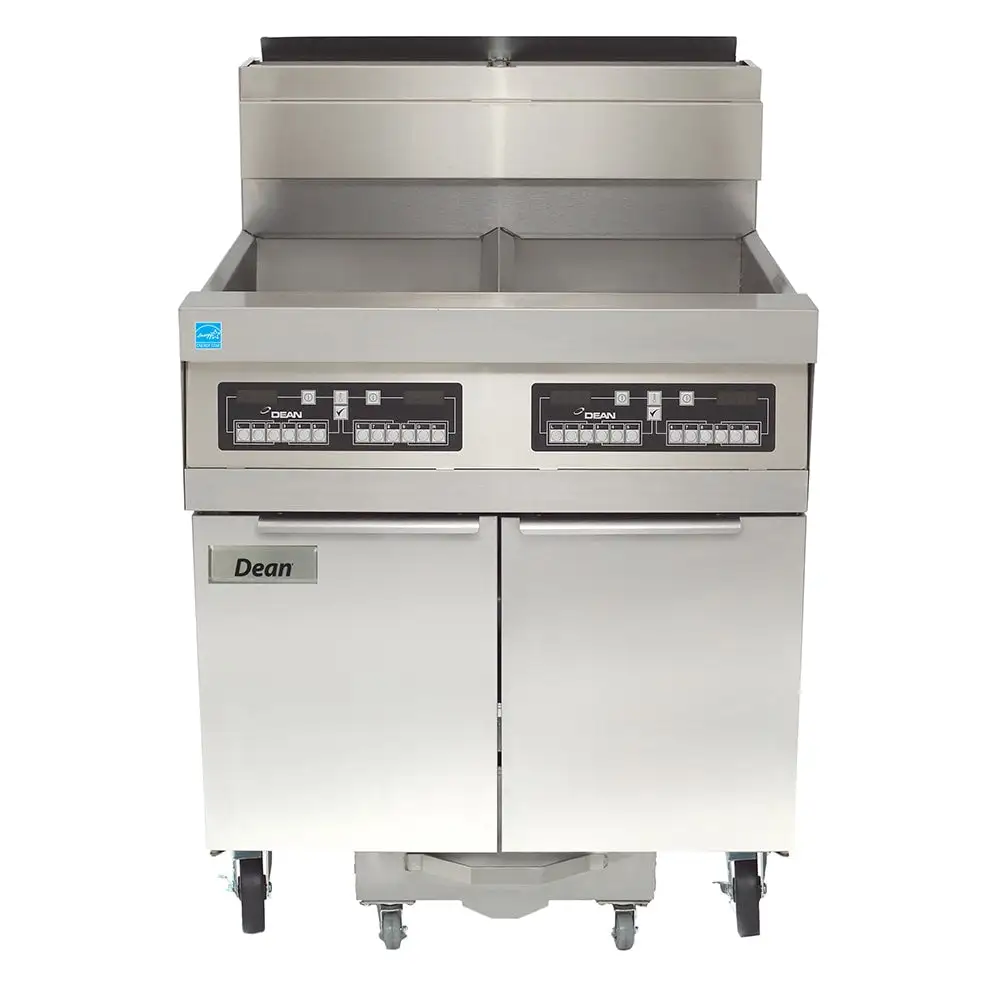 Dean SCFD360G Gas Fryer - (3) 75 Lb Vats, Floor Model, Natural Gas