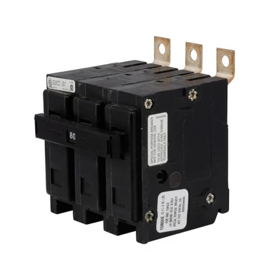 Eaton BAB3080H Quicklag Industrial Thermal-Magnetic Circuit Breaker, 80A [New]