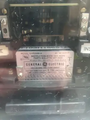 Used General Electric 121FC53B1A Bulletin Time Overcurrent Relay, GEF-4533 Relays & Switches South Carolina US | Palmetto Automation #1502868