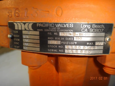 Pacific 3", Class 150, WCB, Gate Valve