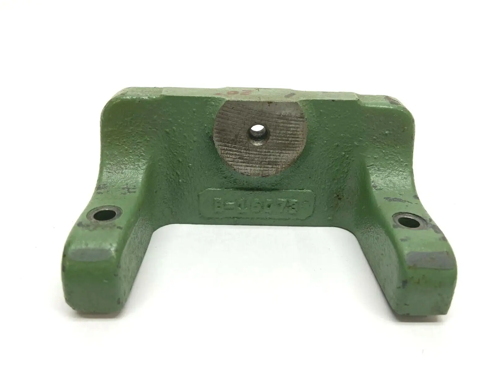 B-16073 | Green Vibratory Block Holder 2-1/2" ID M5 Metric Screw Holes - Used