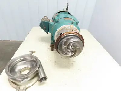 Tri-Clover Tri-Flo 3x2" Stainless Centrifugal Pump Semi-Open Imp 20Hp 3Ph 460V