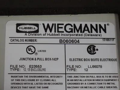USED WIEGMANN B060604