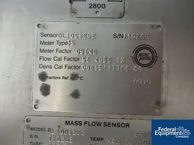 USED Micro Motion 1.5" MICRO MOTION FLOW METER, S/S, MODEL DL1008202
