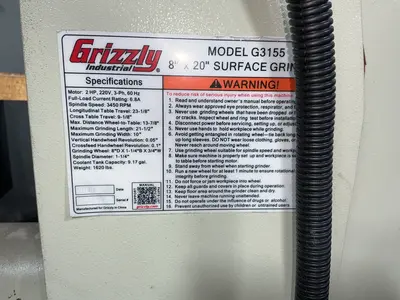 Used 2019 GRIZZLY G3155 Reciprocating Surface Grinders Ohio US | HGR 24 #1446198