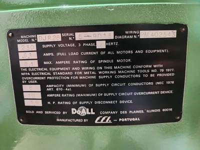 USED DOALL DJR-28