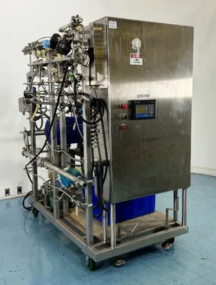 Alfa-Laval BTPX 205 SGD-34 CDP-60 clarifier centrifuge skid, 316L SS.