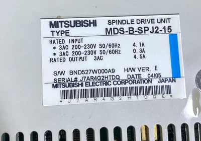 MITSUBISHI MDS-B-SPJ2-15 SPINDLE DRIVE UNIT