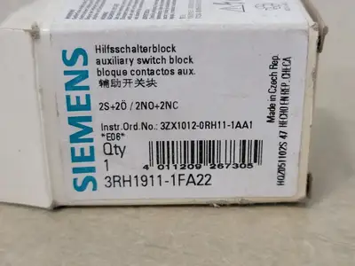 NEW SIEMENS 3RH1911-1FA22