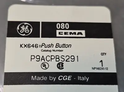 GE P9ACPBS291 push button sticker lot of 9. Loc4B17